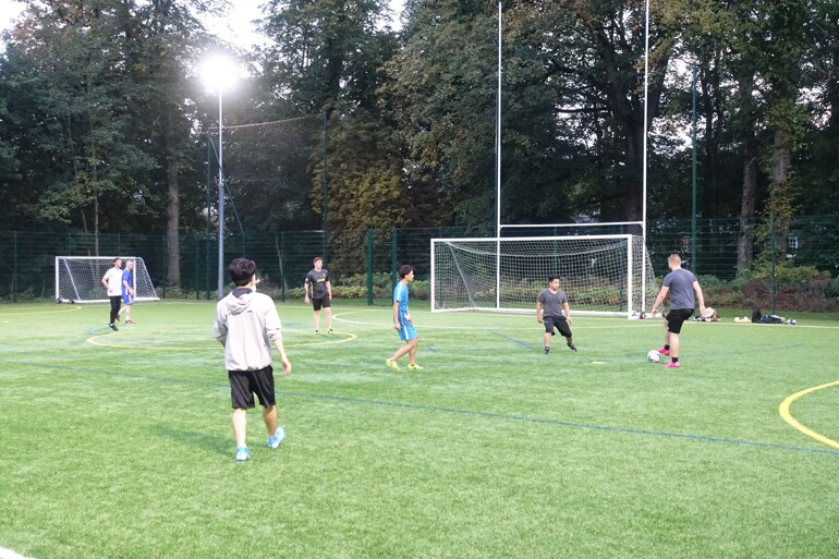 Football with Durham Univ students 1