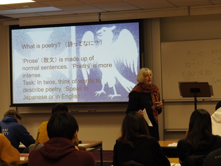 Prof Boughton's lecture on haiku